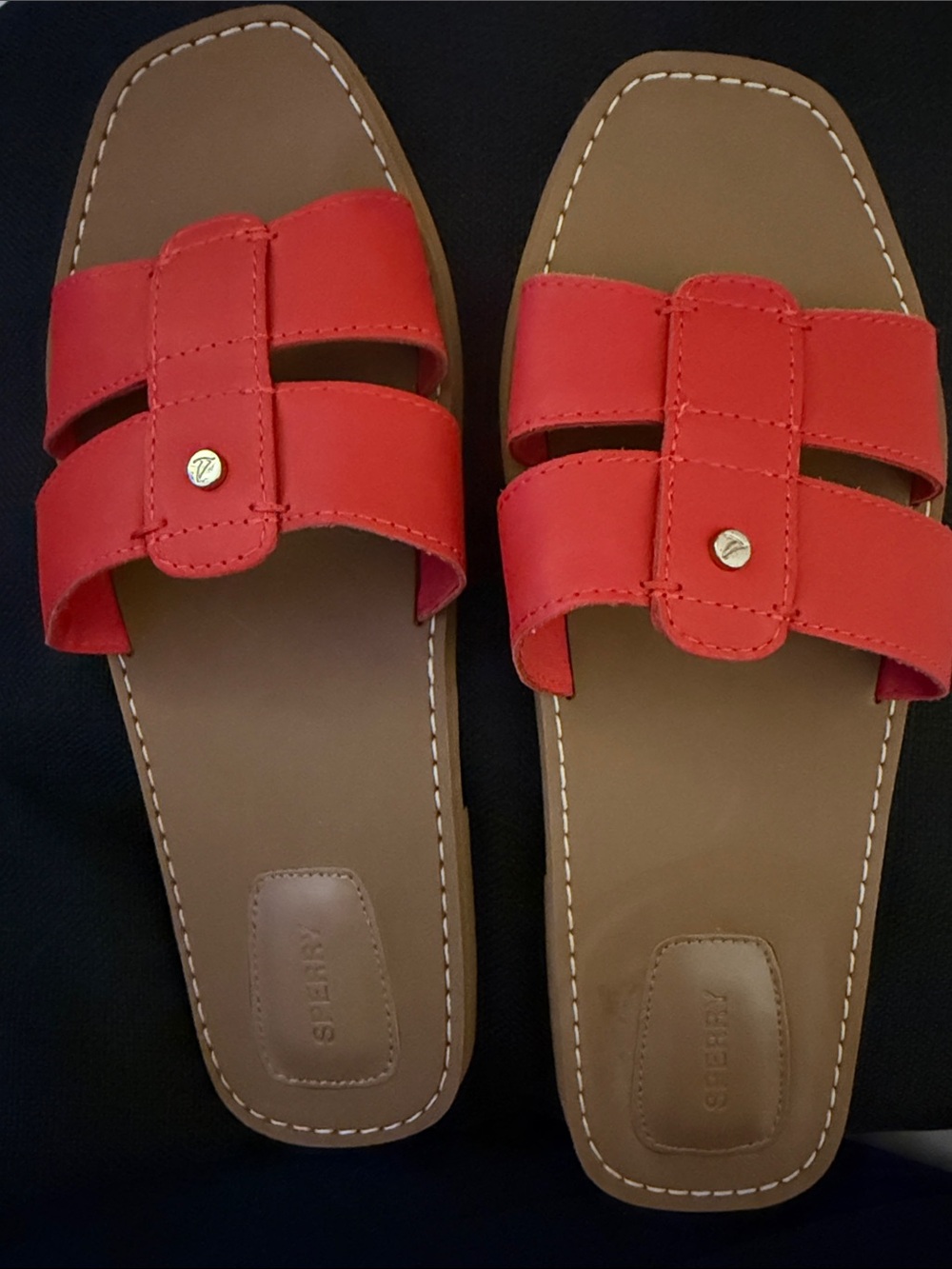Sperry Women’s Red Double-Strap Slide Sandals
